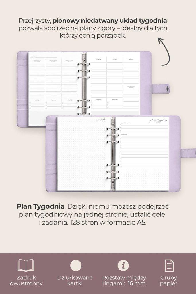 wkład planner tygodniowy