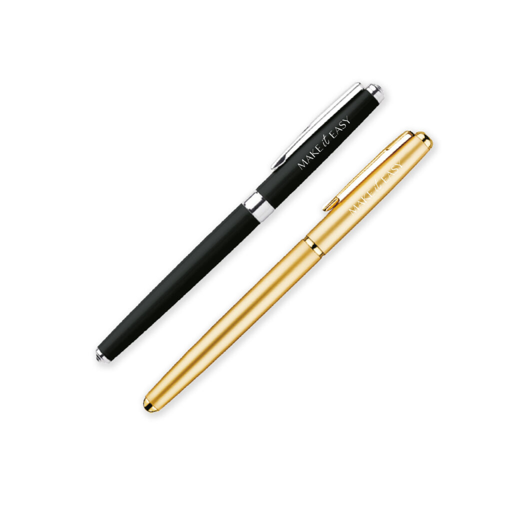 elegancki zestaw piór z etui
