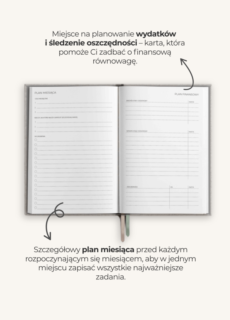 planner niedatowany dzienny