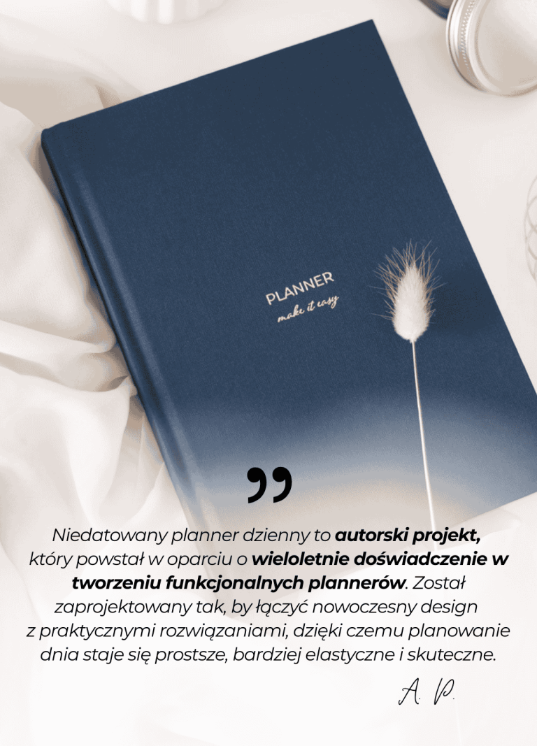 planner niedatowany dzienny