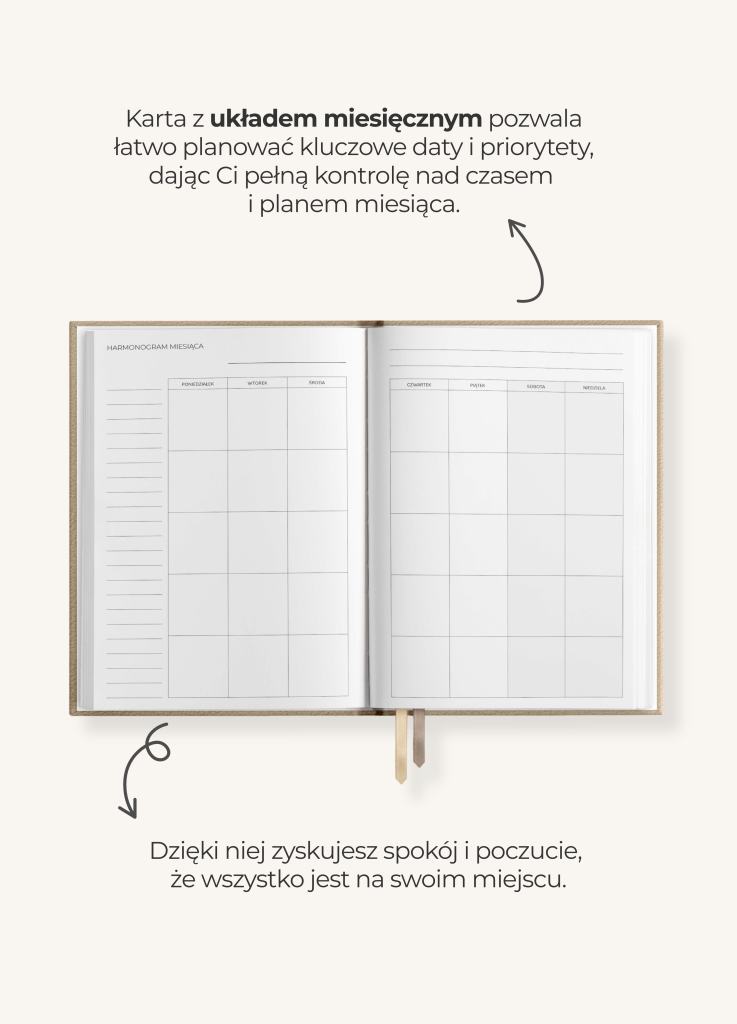 planner niedatowany dzienny
