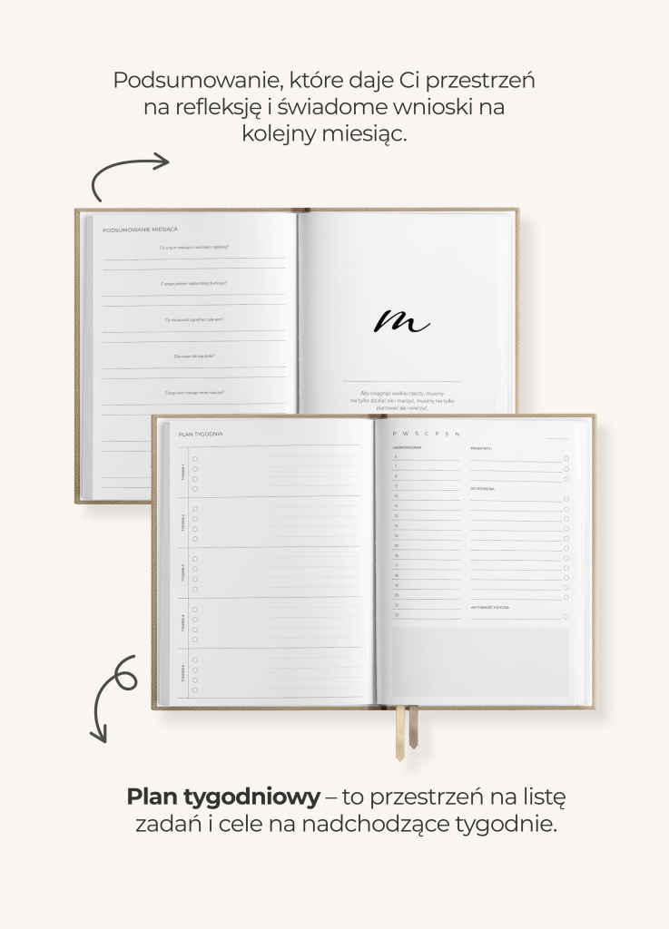 planner niedatowany dzienny