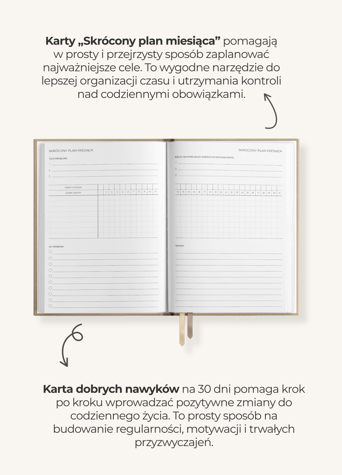 planner niedatowany dzienny