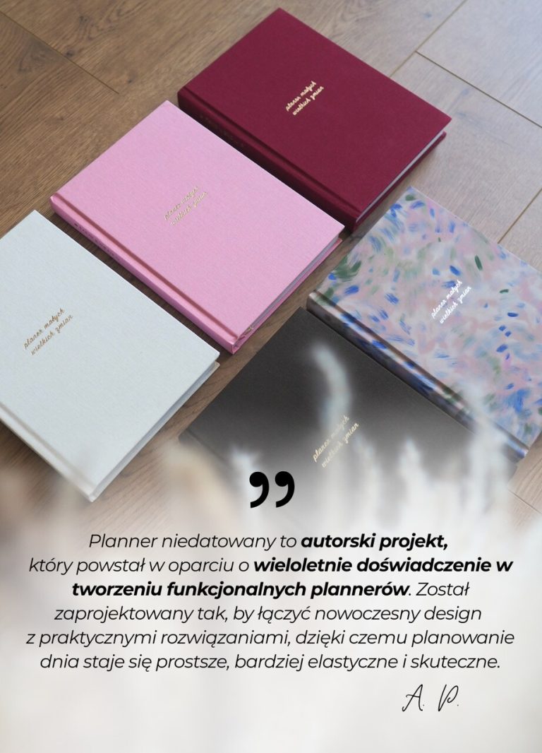 plannery niedatowane dzienne i tygodniowe