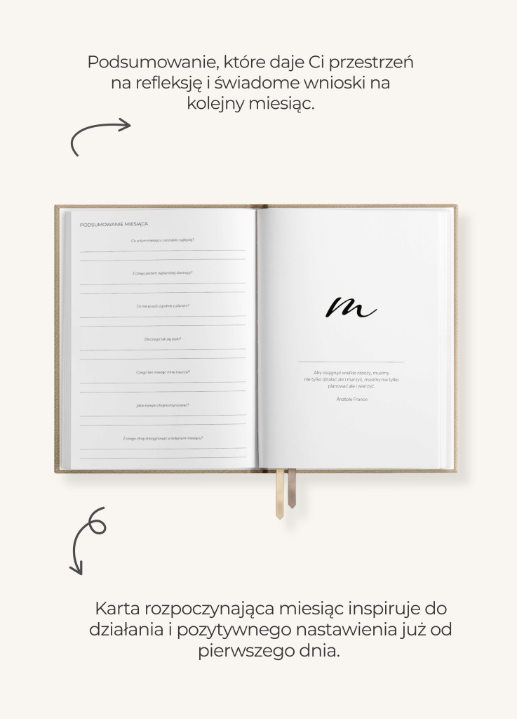 planner niedatowany dzienny