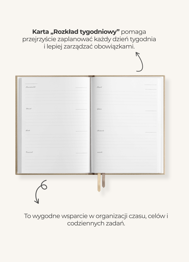 planner niedatowany dzienny