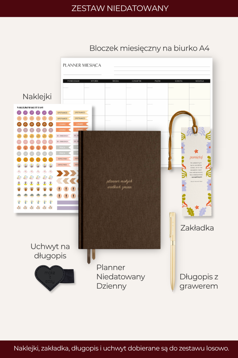 zestaw planner niedatowany