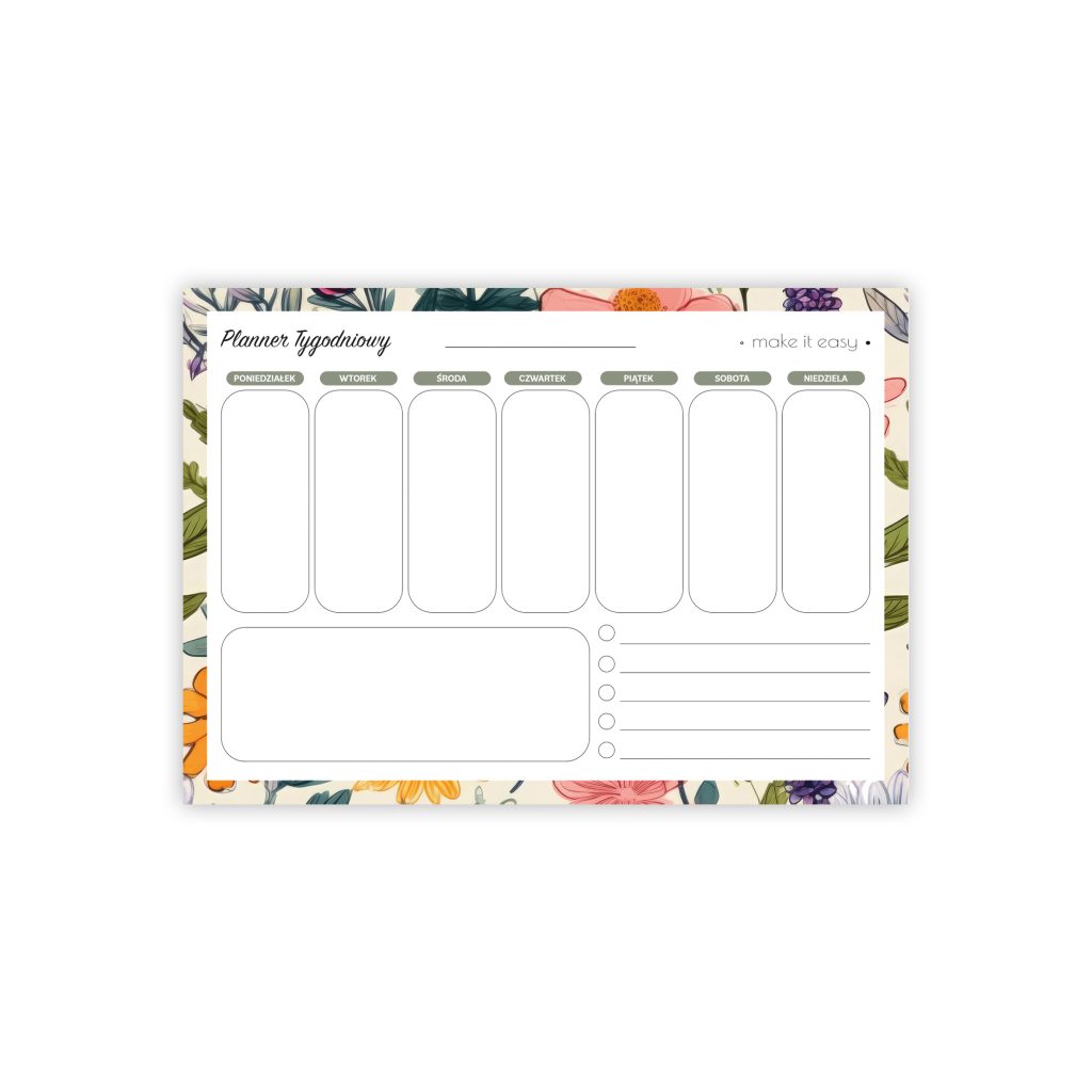 planner na ścianę A4