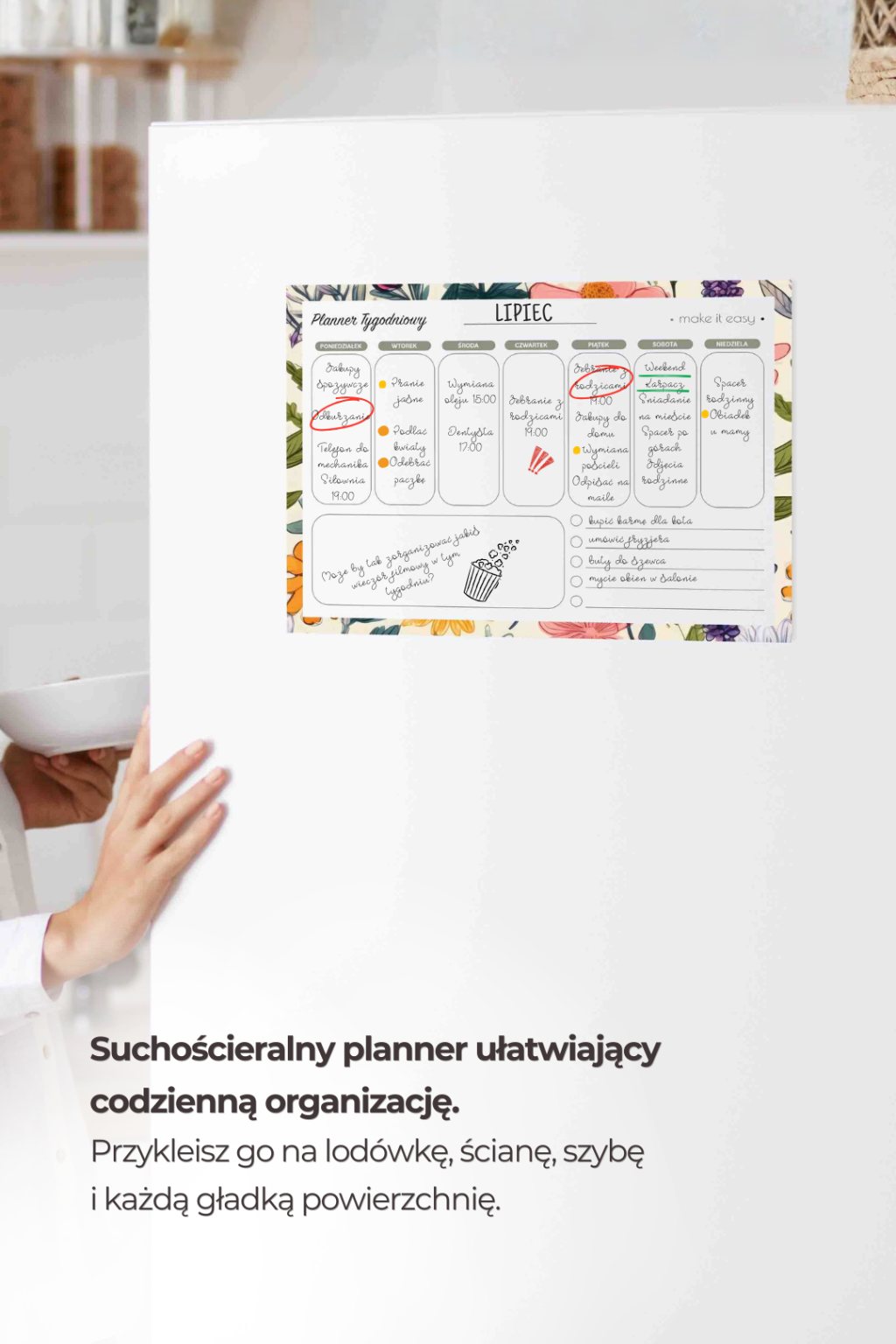 planner na ścianę A4