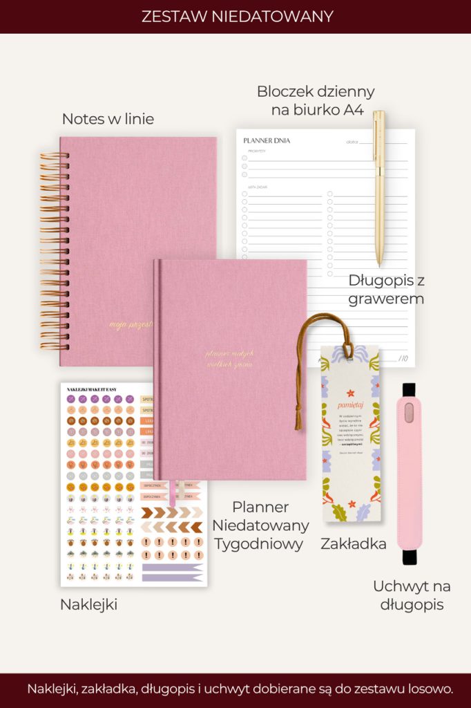 zestaw maxi planner niedatowany
