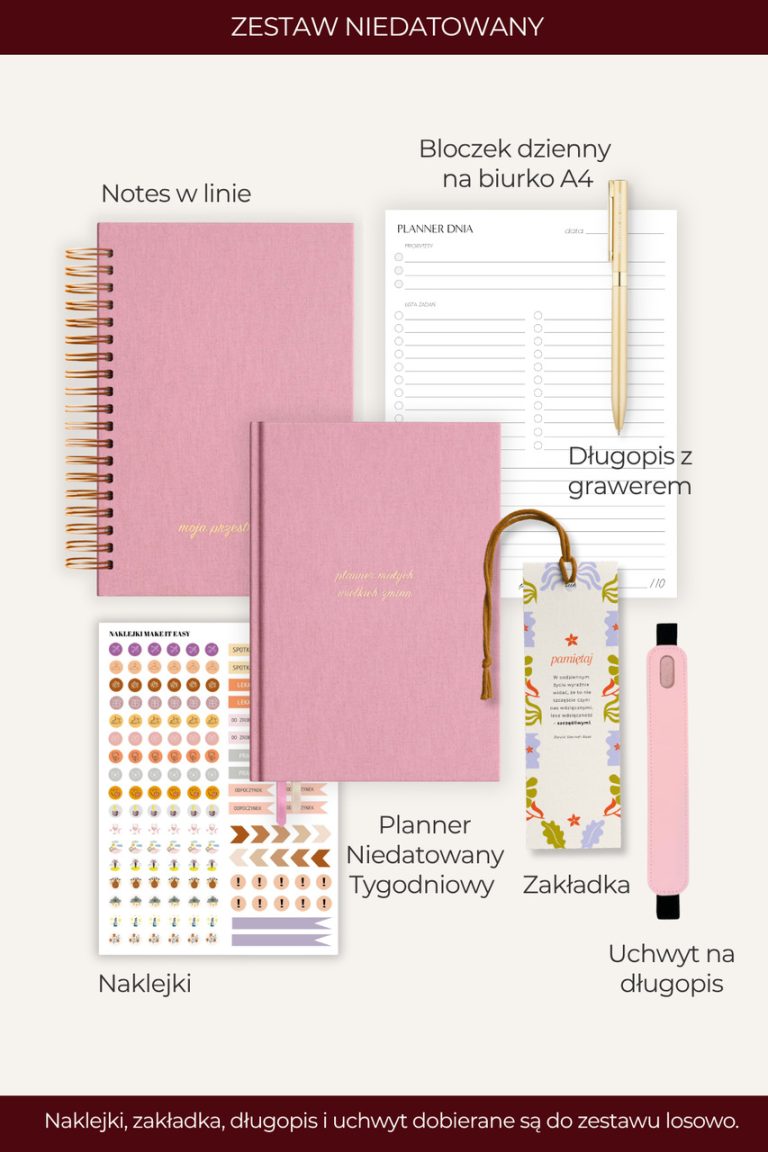zestaw maxi planner niedatowany