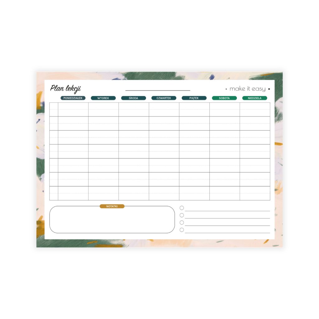 planner na ścianę