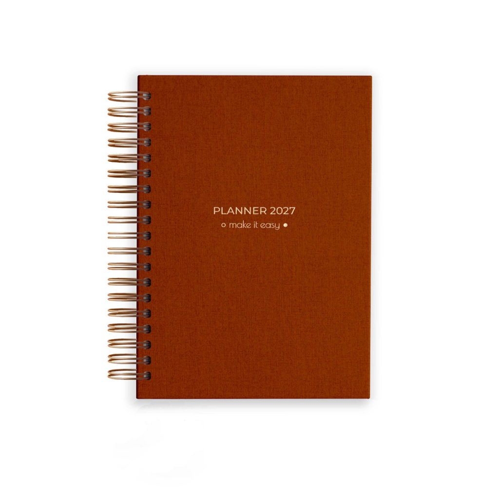 Planner dzienny 2027 - Cinnamon