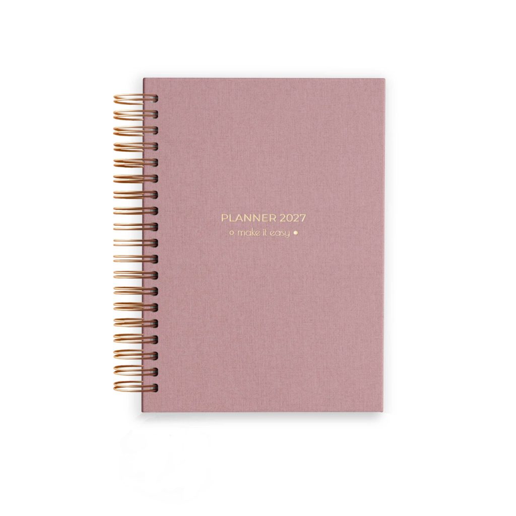 Planner dzienny 2027 - Mellow Blush spirala