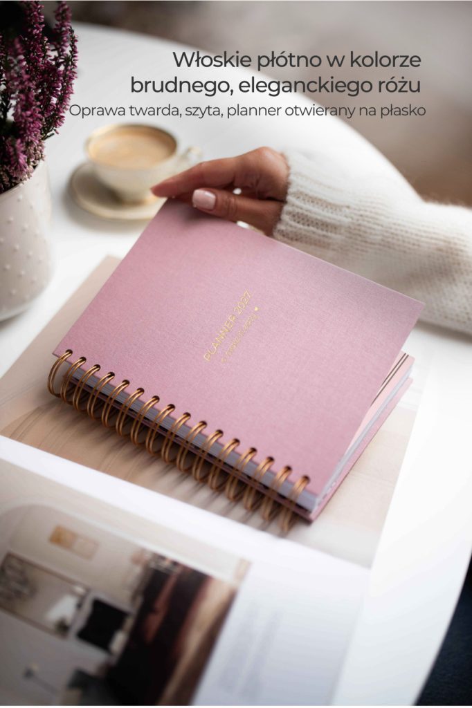 Planner dzienny 2027 - Mellow Blush spirala