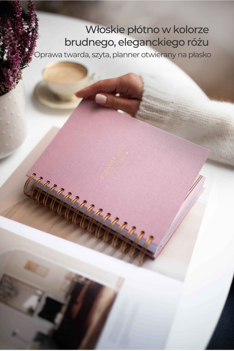 Planner dzienny 2027 - Mellow Blush spirala