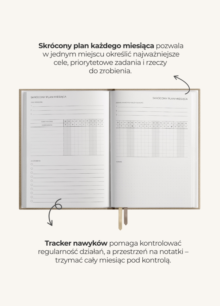 Planner dzienny 2027 - Cinnamon