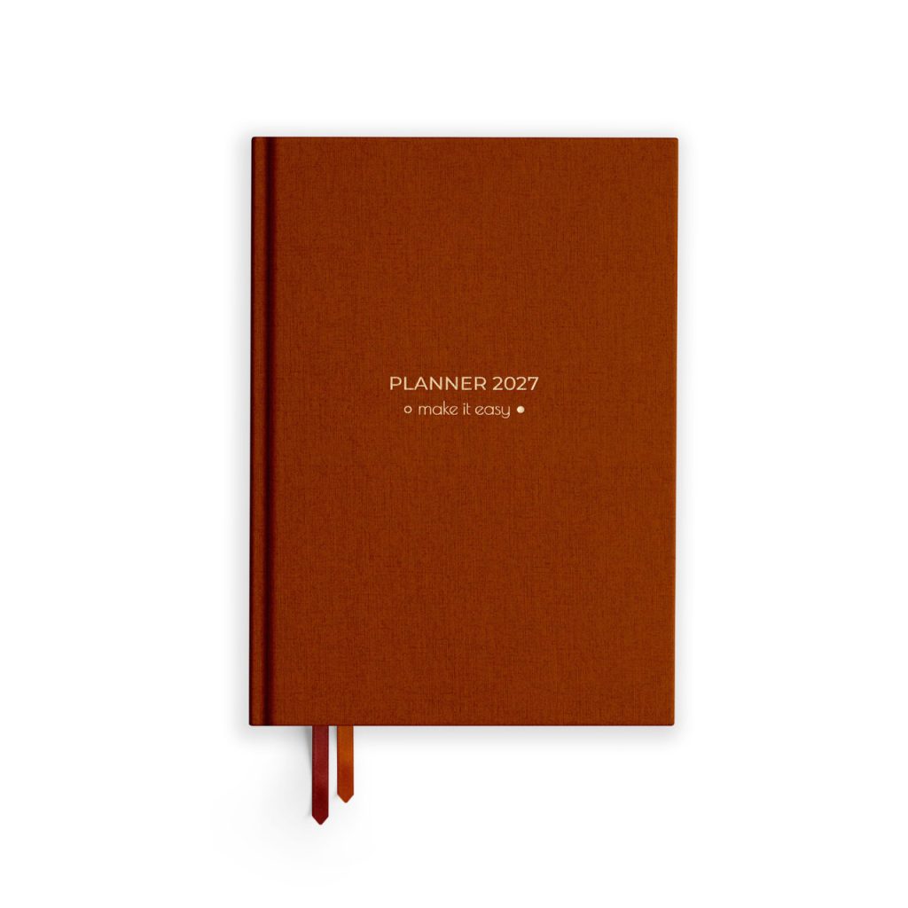 Planner dzienny 2027 - Cinnamon