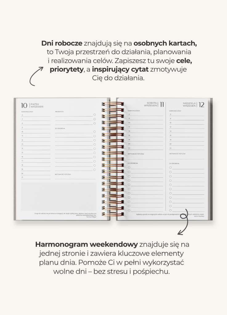 Planner dzienny 2027 - Cinnamon